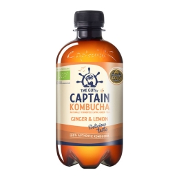 The Gutsy Captain | Kombucha Ginger Lemon | Bio | 12 x 400 ml