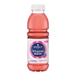 Sourcy | Vitaminwater | Framboos Granaatappel | Petfles | 6 x 0.5 liter